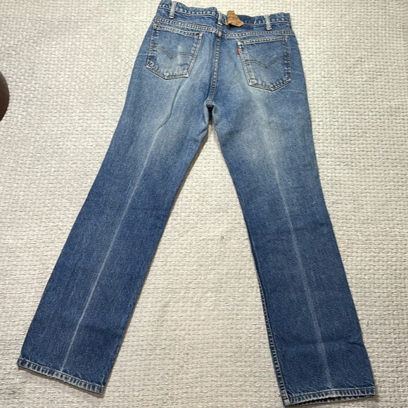 Levi’s 517 Orange Tab Denim Jeans 1980’s Vintage Size 34X32 USA Levi Strauss - Picture 4 of 17